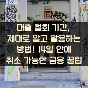 대출 철회 기간, 제대로 알고 활용하는 방법! 14일 안에 취소 가능한 금융 꿀팁