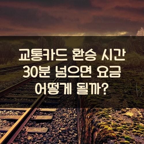 교통카드 환승 시간 30분 넘으면 요금 어떻게 될까