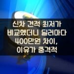 신차 견적 최저가 비교했더니 딜러마다 400만원 차이, 이유가 충격적 2 신차 견적 최저가 비교했더니 딜러마다 400만원 차이, 이유가 충격적