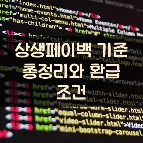 상생페이백 기준 총정리와 환급 조건