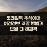 코레일톡 추석예매 여정정보 저장 방법과 안될 때 해결책