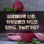 상생페이백 신청, 카카오뱅크 카드만 있어도 가능한가요? 2 상생페이백 신청, 카카오뱅크 카드만 있어도 가능한가요?