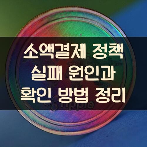 소액결제 정책 실패 원인과 확인 방법 정리