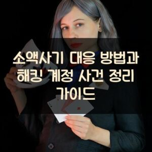 소액사기 대응 방법과 해킹 계정 사건 정리 가이드