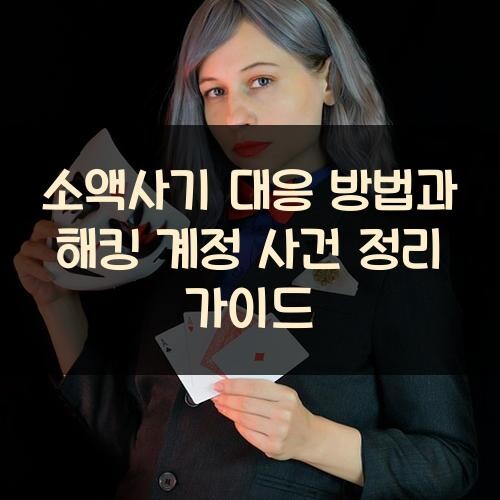 소액사기 대응 방법과 해킹 계정 사건 정리 가이드