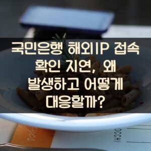 국민은행 해외IP 접속 확인 지연, 왜 발생하고 어떻게 대응할까?