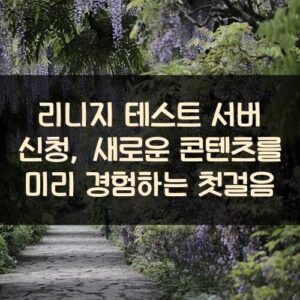 리니지 테스트 서버 신청, 새로운 콘텐츠를 미리 경험하는 첫걸음 리니지 테스트 서버 신청, 새로운 콘텐츠를 미리 경험하는 첫걸음