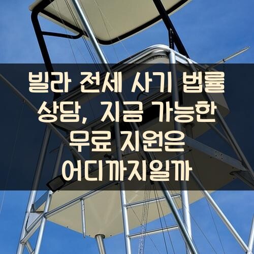 빌라 전세 사기 법률 상담, 지금 가능한 무료 지원은 어디까지일까?