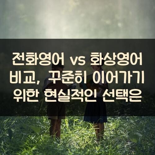 전화영어 vs 화상영어 비교, 꾸준히 이어가기 위한 현실적인 선택은?