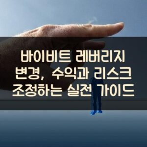 바이비트 레버리지 변경, 수익과 리스크 조정하는 실전 가이드