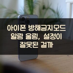 아이폰 방해금지모드 알람 울림, 설정이 잘못된 걸까?