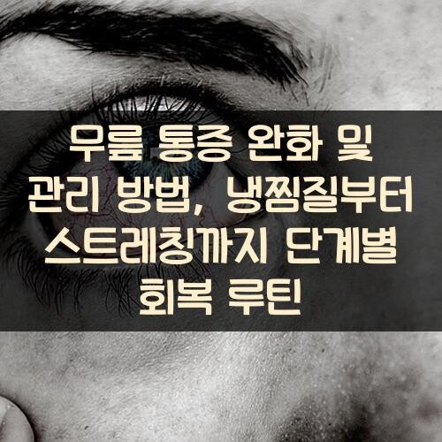 무릎 통증 완화 및 관리 방법, 냉찜질부터 스트레칭까지 단계별 회복 루틴