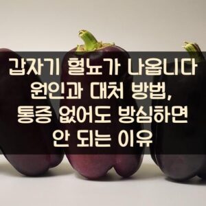 갑자기 혈뇨가 나옵니다 원인과 대처 방법, 통증 없어도 방심하면 안 되는 이유