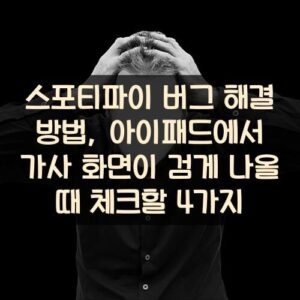 스포티파이 버그 해결 방법, 아이패드에서 가사 화면이 검게 나올 때 체크할 4가지 스포티파이 버그 해결 방법, 아이패드에서 가사 화면이 검게 나올 때 체크할 4가지