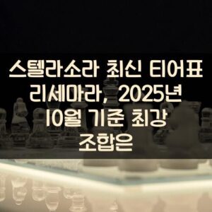 스텔라소라 최신 티어표 리세마라, 2025년 10월 기준 최강 조합은?