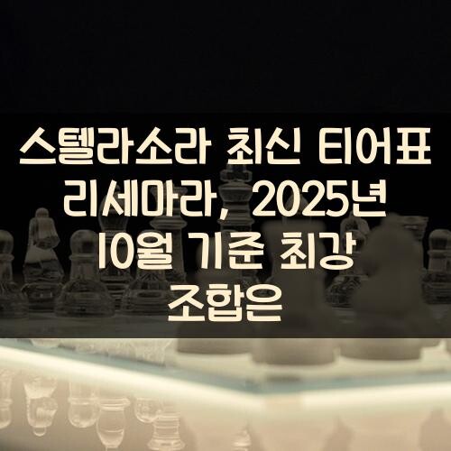 스텔라소라 최신 티어표 리세마라, 2025년 10월 기준 최강 조합은?