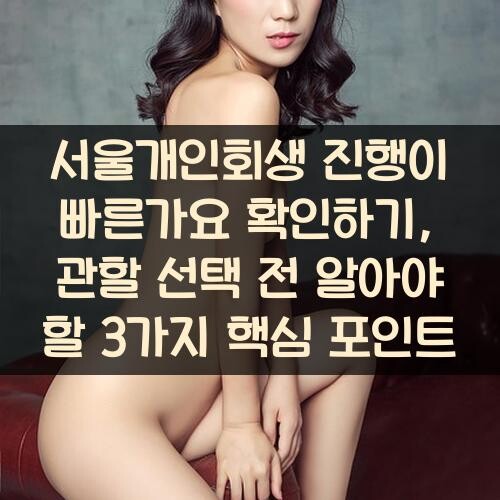 서울개인회생 진행이 빠른가요 확인하기, 관할 선택 전 알아야 할 3가지 핵심 포인트