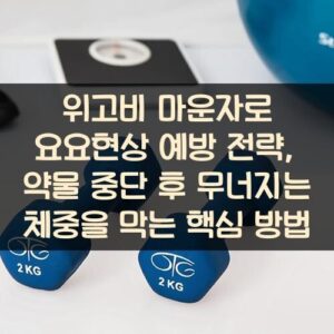위고비 마운자로 요요현상 예방 전략, 약물 중단 후 무너지는 체중을 막는 핵심 방법