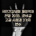 국민건강보험 재정적자 전망 2033, 준비금 고갈 시점과 3가지 변수