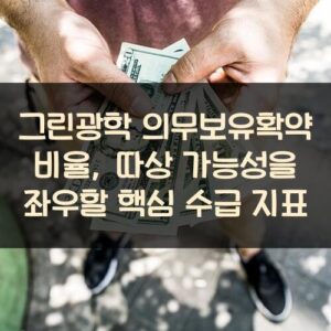 그린광학 의무보유확약 비율, 따상 가능성을 좌우할 핵심 수급 지표