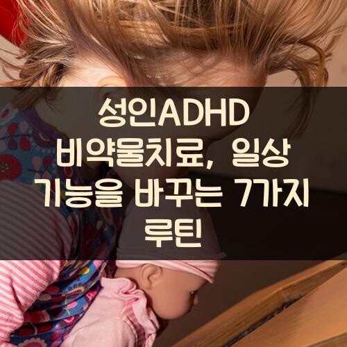 성인ADHD 비약물치료, 일상 기능을 바꾸는 7가지 루틴