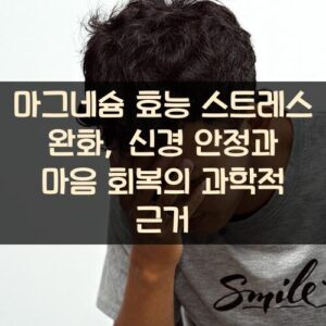 마그네슘 효능 스트레스 완화, 신경 안정과 마음 회복의 과학적 근거