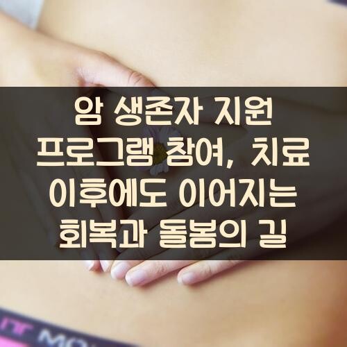 암 생존자 지원 프로그램 참여, 치료 이후에도 이어지는 회복과 돌봄의 길