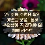 25 수능 수험표 할인 이벤트 모음, 올해 수험생이 꼭 챙겨야 할 혜택 리스트