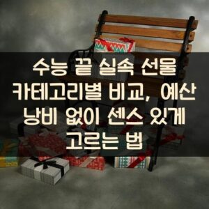 수능 끝 실속 선물 카테고리별 비교, 예산 낭비 없이 센스 있게 고르는 법