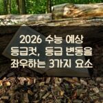 2026 수능 예상 등급컷, 등급 변동을 좌우하는 3가지 요소