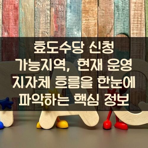 효도수당 신청 가능지역, 현재 운영 지자체 흐름을 한눈에 파악하는 핵심 정보