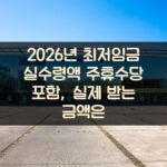 2026년 최저임금 실수령액 주휴수당 포함, 실제 받는 금액은?