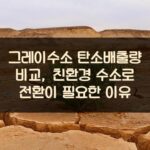 그레이수소 탄소배출량 비교, 친환경 수소로 전환이 필요한 이유