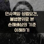 민사책임 성립요건, 불법행위로 본 손해배상의 기준 이해하기