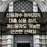 신용점수 하위20% 대출 상품 정리, 저신용자도 가능한 안전한 선택지