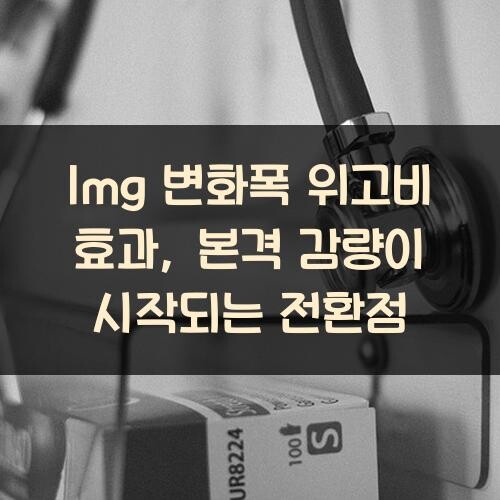 1mg 변화폭 위고비 효과, 본격 감량이 시작되는 전환점