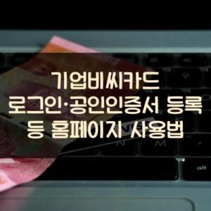 기업비씨카드 로그인·공인인증서 등록 등 홈페이지 사용법 기업비씨카드 로그인·공인인증서 등록 등 홈페이지 사용법