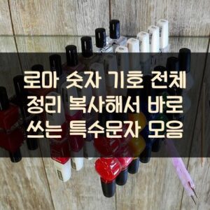 로마 숫자 기호 전체 정리: 복사해서 바로 쓰는 특수문자 모음