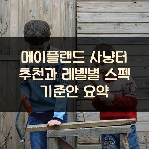 메이플랜드 사냥터 추천과 레벨별 스펙 기준안 요약