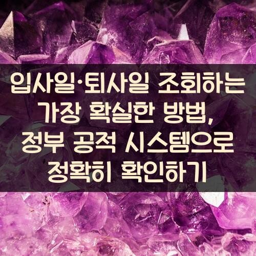 입사일·퇴사일 조회하는 가장 확실한 방법, 정부 공적 시스템으로 정확히 확인하기