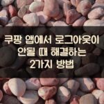 쿠팡 앱에서 로그아웃이 안될 때 해결하는 2가지 방법