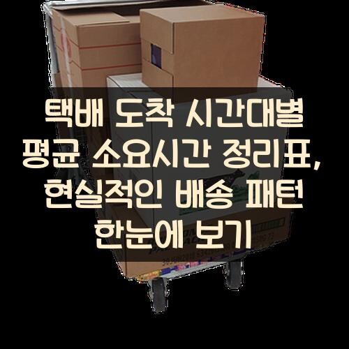 택배 도착 시간대별 평균 소요시간 정리표, 현실적인 배송 패턴 한눈에 보기