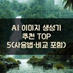 AI 이미지 생성기 추천 TOP 5(사용법·비교 포함)