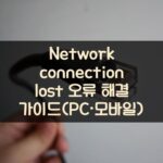 Network connection lost 오류 해결 가이드(PC·모바일)