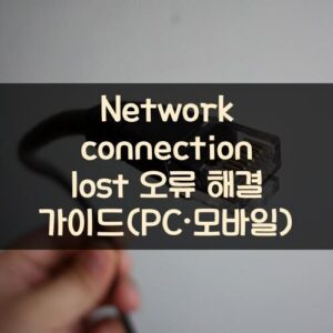 Network connection lost 오류 해결 가이드(PC·모바일)