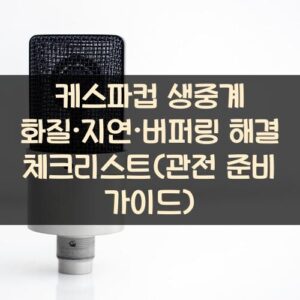 케스파컵 생중계 화질·지연·버퍼링 해결 체크리스트(관전 준비 가이드)