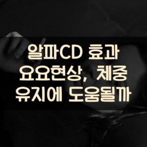알파CD 효과 요요현상, 체중 유지에 도움될까?