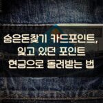 숨은돈찾기 카드포인트, 잊고 있던 포인트 현금으로 돌려받는 법