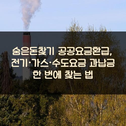 숨은돈찾기 공공요금환급, 전기·가스·수도요금 과납금 한 번에 찾는 법