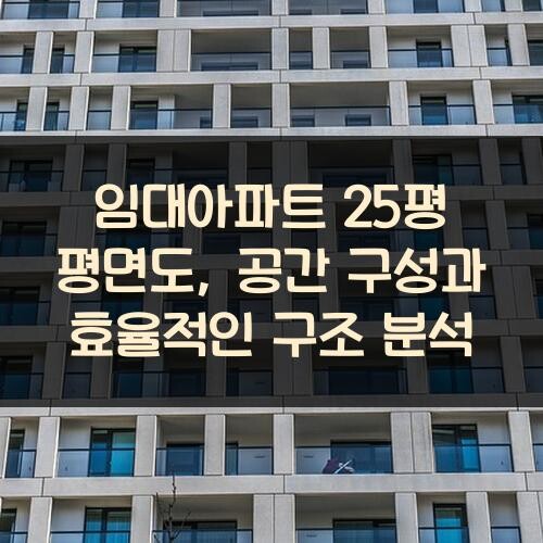 임대아파트 25평 평면도, 공간 구성과 효율적인 구조 분석